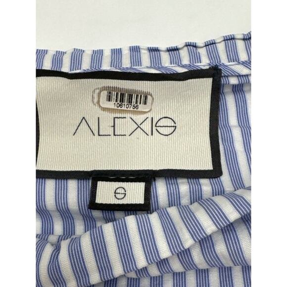 Alexis Juniper Striped Off-Shoulder Bell Sleeve Blouse Top Size Small - Picture 4 of 5